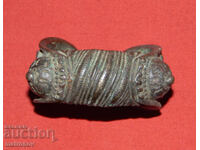 Brățară veche tradițională din bronz, bijuterie, cataramă