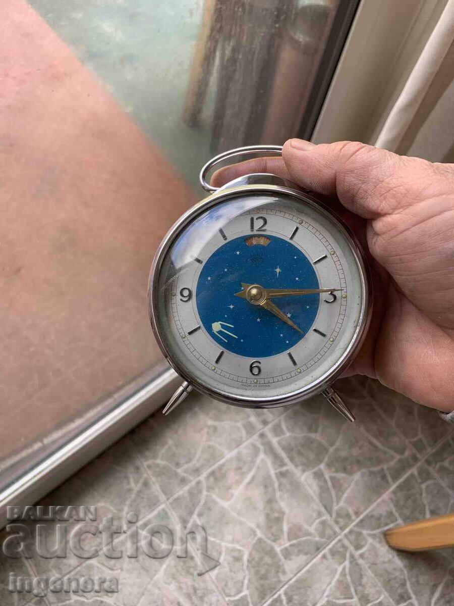 TABLE CLOCK ALARM CLOCK MECHANICAL WORKS RINGS with price 35.00 BGN | € 17.90