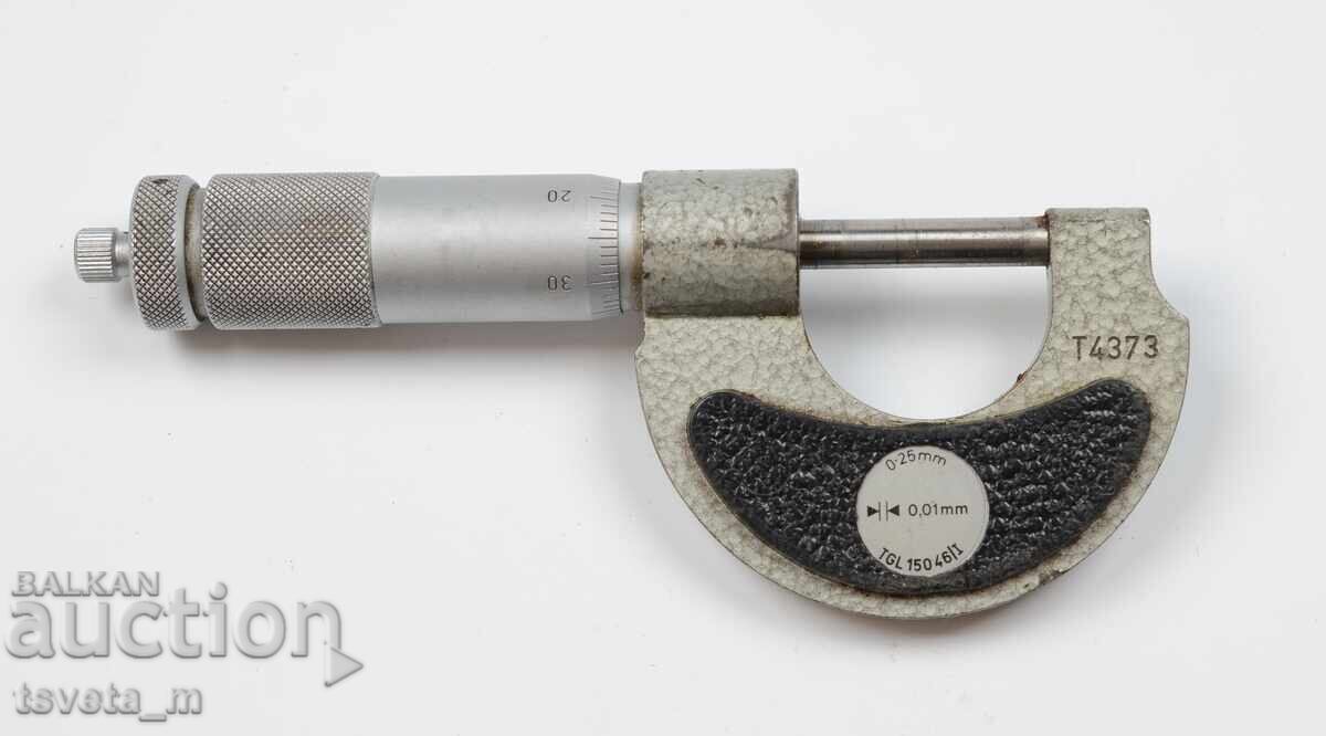 Micrometer 0.01mm / 0 - 25mm - GDR DDR with price 15.00 BGN | € 7.67
