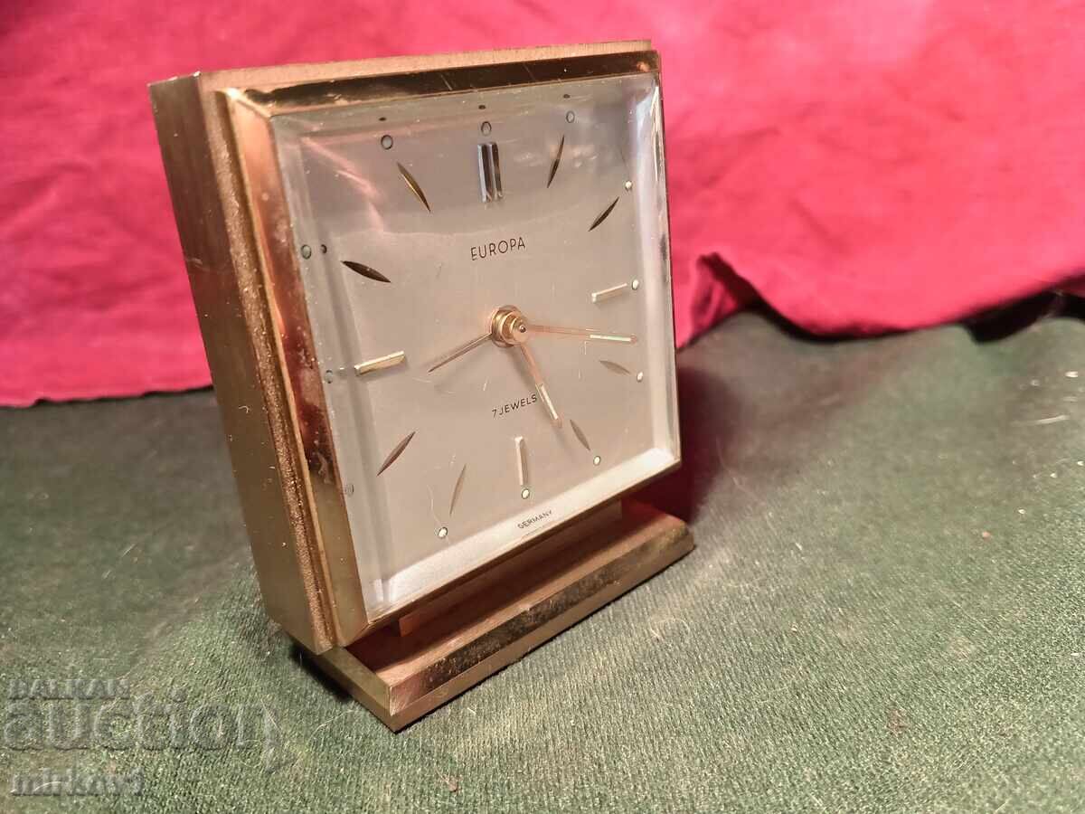 Auction  German Bronze Alarm Clock EUROPA