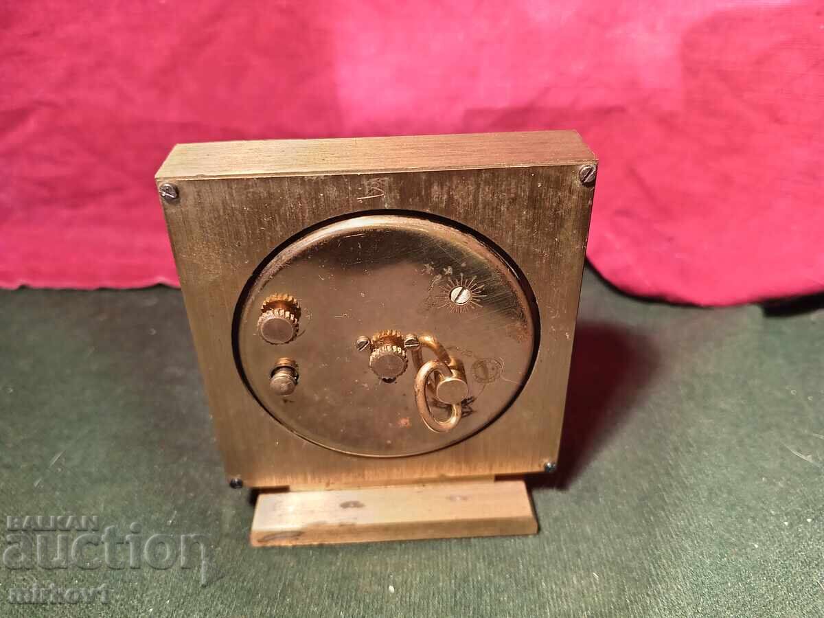 German Bronze Alarm Clock EUROPA - 5