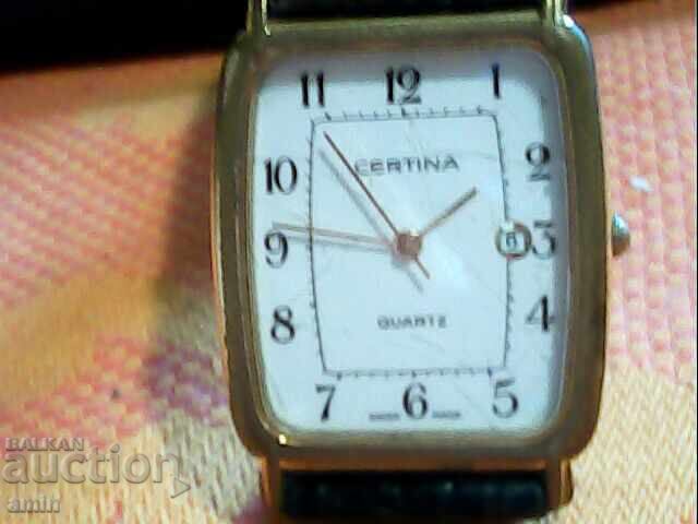 Auction  Many gold-plated Certina, working, no battery