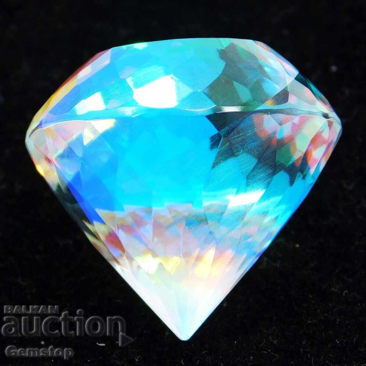 BZC! 72.85 ct Natural Mystic Topaz Round Cert. AGL from 1st! - 5 BZC! 72.85 ct Natural Mystic Topaz Round Cert. AGL from 1st! - 5