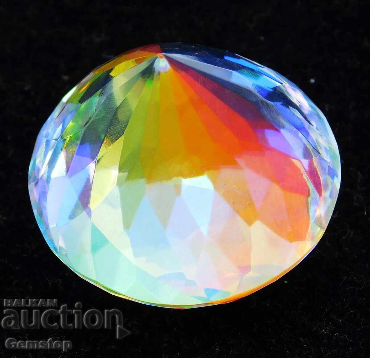 BZC! 72.85 ct Natural Mystic Topaz Round Cert. AGL from 1st! - 6 BZC! 72.85 ct Natural Mystic Topaz Round Cert. AGL from 1st! - 6