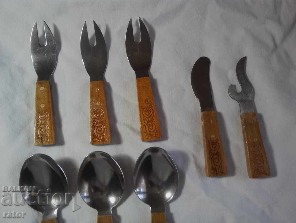 Seturi vechi de tacâmuri turistice în miniatură URSS - 5 Seturi vechi de tacâmuri turistice în miniatură URSS - 5