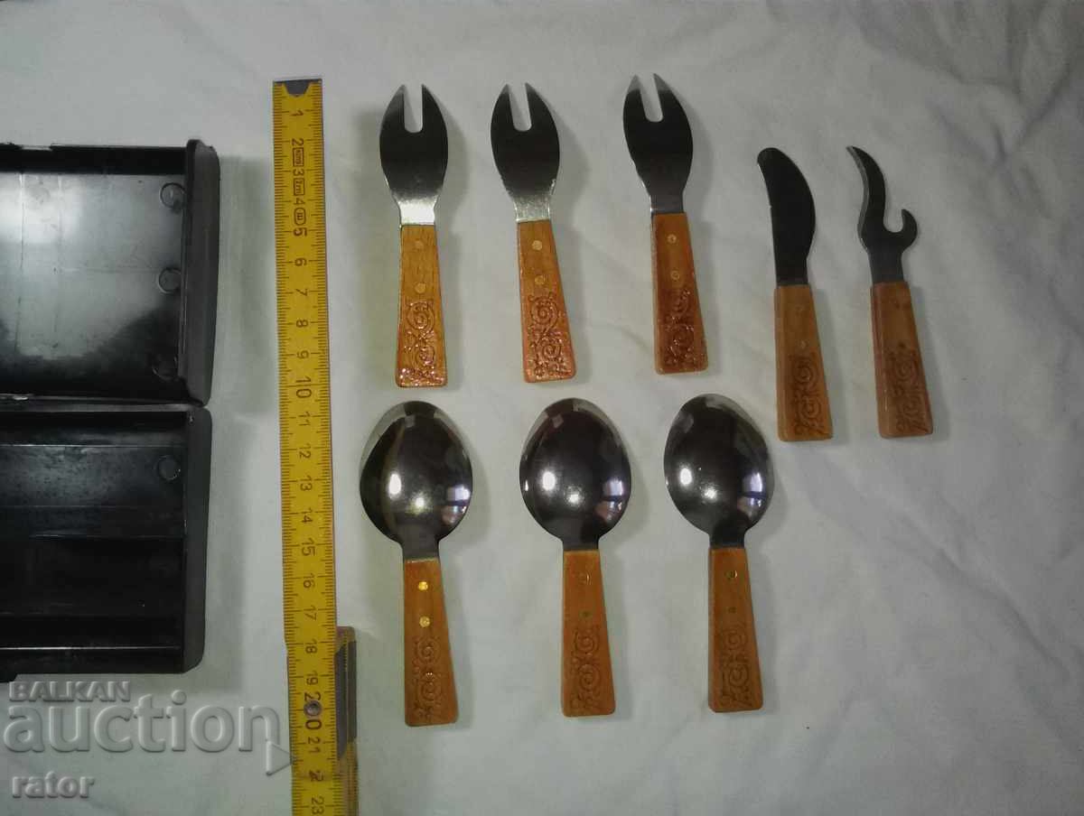 Seturi vechi de tacâmuri turistice în miniatură URSS - 6 Seturi vechi de tacâmuri turistice în miniatură URSS - 6