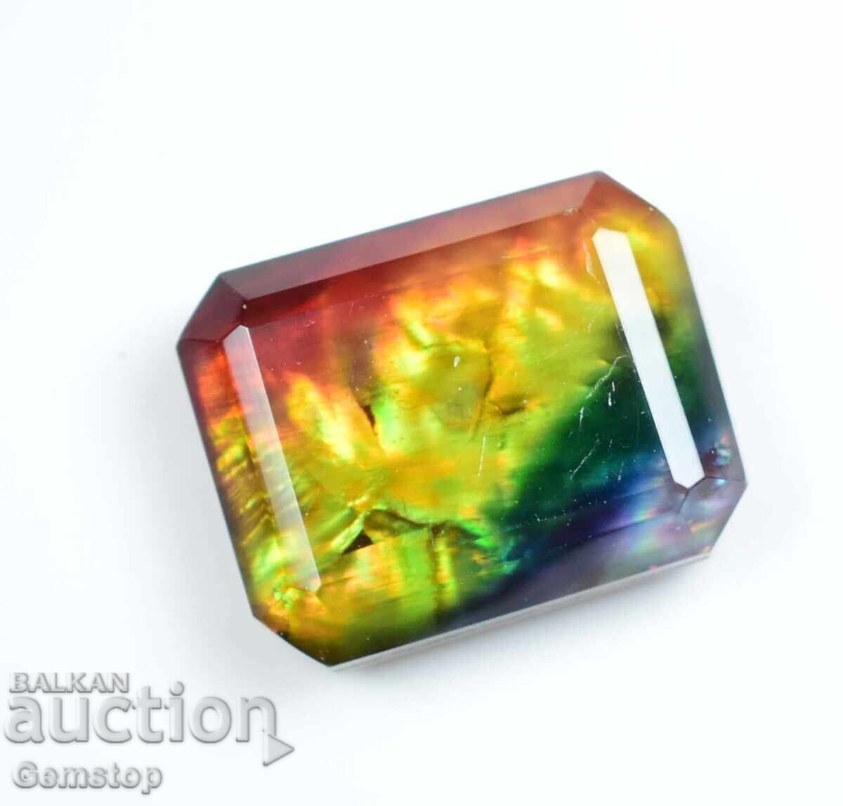 Δημοπρασία ΒΖΤ! 16.00 ct φυσικό αμολίτη σμαράγδι πιστοποιημένο. AGL από 1$! Δημοπρασία ΒΖΤ! 16.00 ct φυσικό αμολίτη σμαράγδι πιστοποιημένο. AGL από 1$!