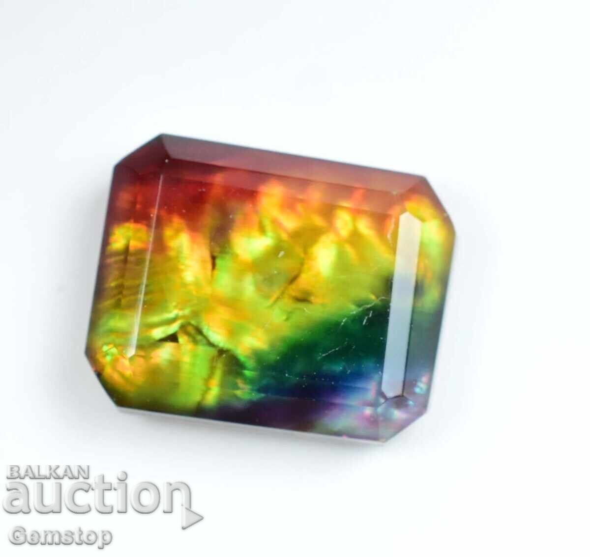 Παράδοση ΒΖΤ! 16.00 ct φυσικό αμολίτη σμαράγδι πιστοποιημένο. AGL από 1$! Παράδοση ΒΖΤ! 16.00 ct φυσικό αμολίτη σμαράγδι πιστοποιημένο. AGL από 1$!