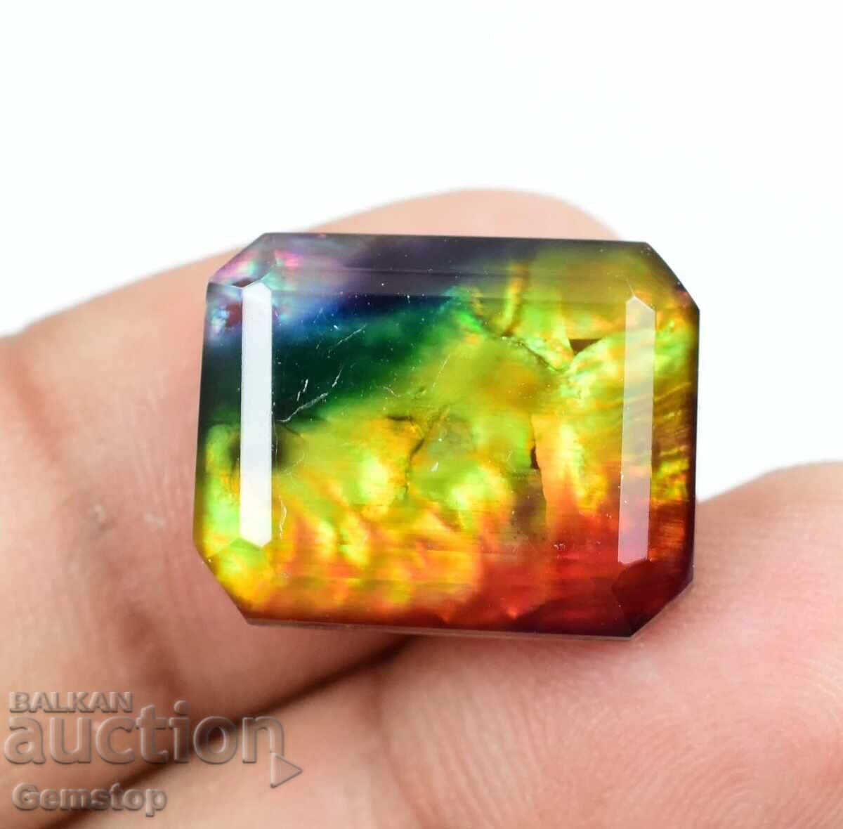 ΒΖΤ! 16.00 ct φυσικό αμολίτη σμαράγδι πιστοποιημένο. AGL από 1$! ΒΖΤ! 16.00 ct φυσικό αμολίτη σμαράγδι πιστοποιημένο. AGL από 1$!