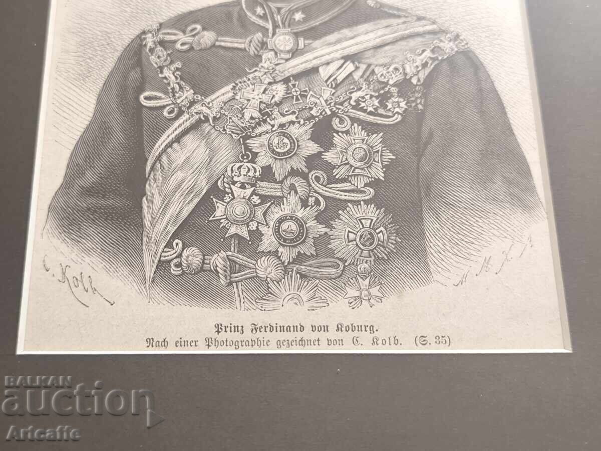 Πρίγκιπας Φερδινάνδος της Σαξονίας-Κόμπουργκ και Γκότα - πορτρέτο ξυλογραφία 1888 - 7 Πρίγκιπας Φερδινάνδος της Σαξονίας-Κόμπουργκ και Γκότα - πορτρέτο ξυλογραφία 1888 - 7