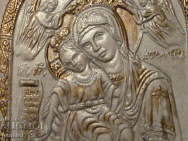 Licitație Icoană ,,Maica Domnului cu Pruncul,, - piatră lichidă