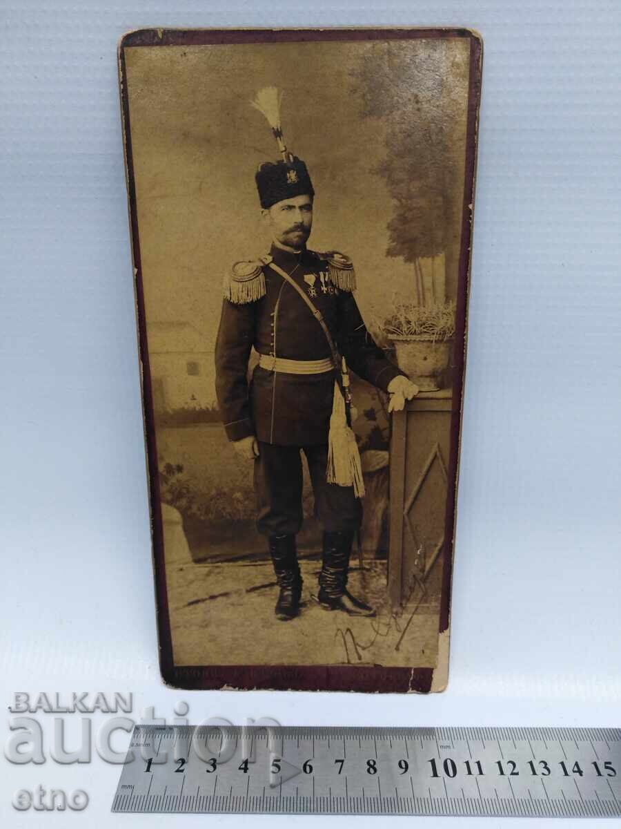Auction  Major Stoyan Botusharov, Cardboard Photo, Late 19th Century, Saber