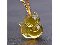 ΒΖΤ! 200.00 κ-τa φυσικό μενταγιόν τοπάζι αλεπού από 1st!