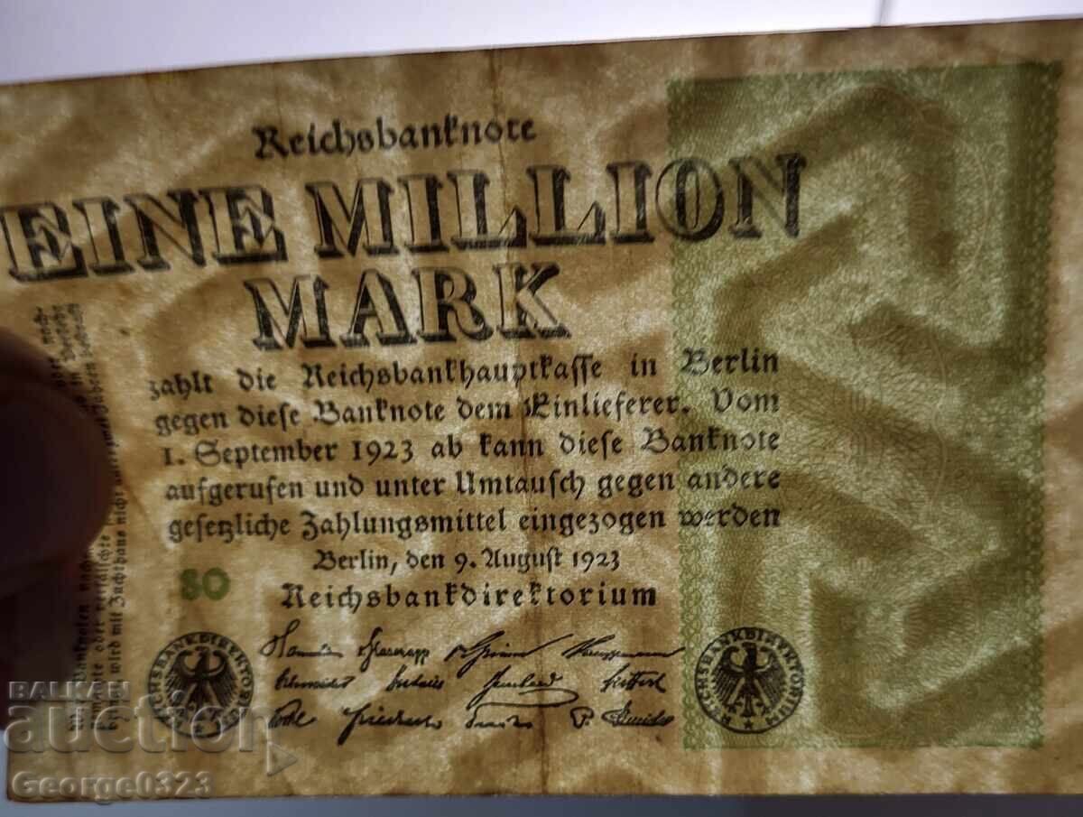 Germania 1923 1 milion mărci cu preț 2.99 BGN | € 1.53