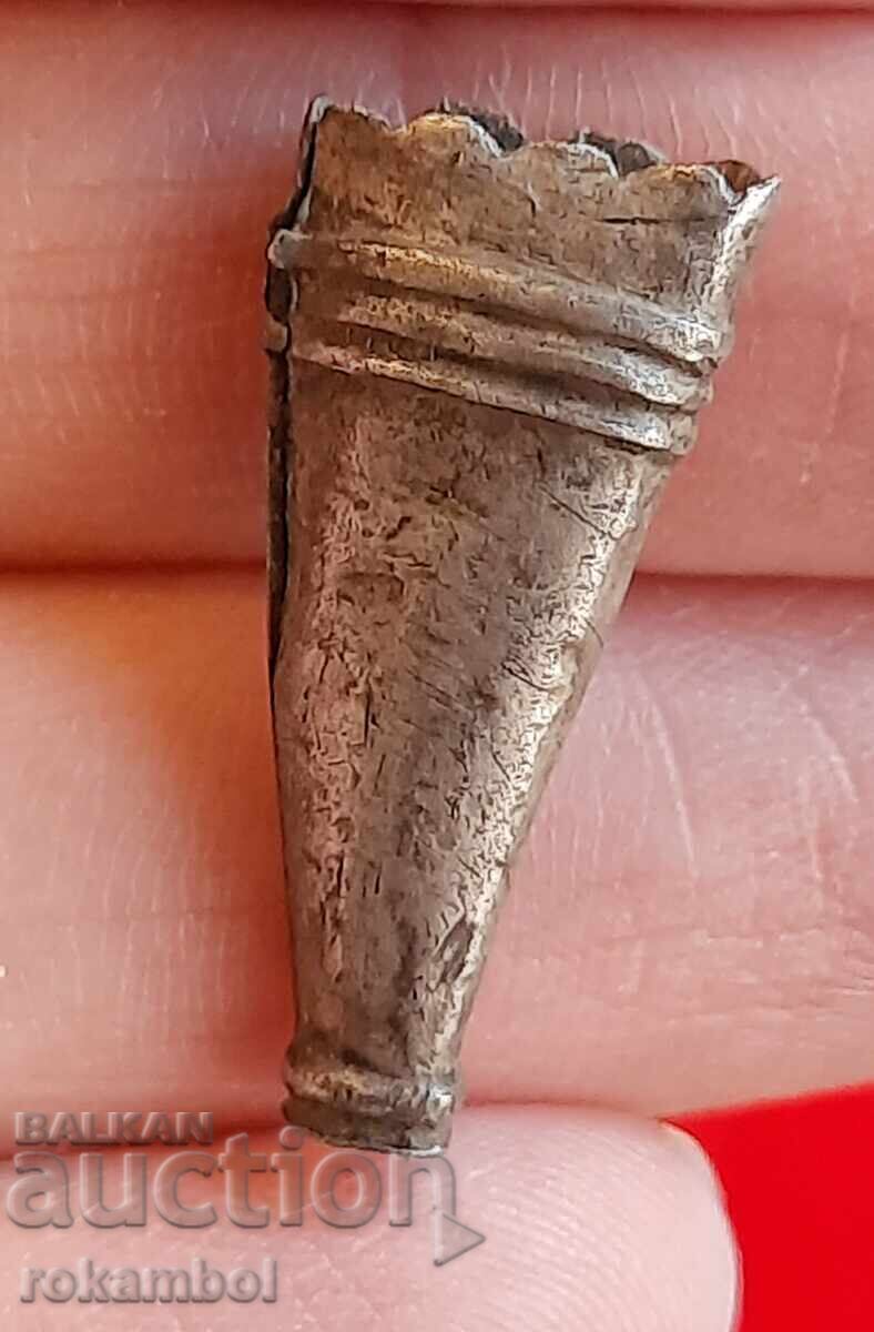 Доставка на Стар сребърен накрайник от нож каракулак