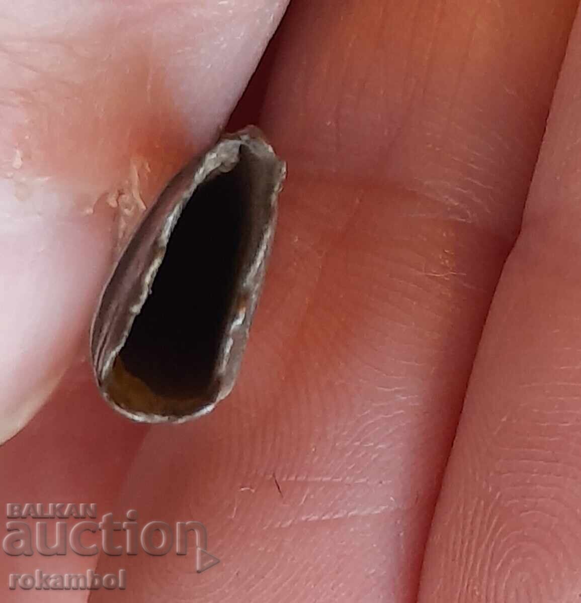 Стар сребърен накрайник от нож каракулак - 5