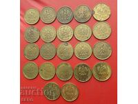 Poland - Lot of 22 x 5 groszy from different years