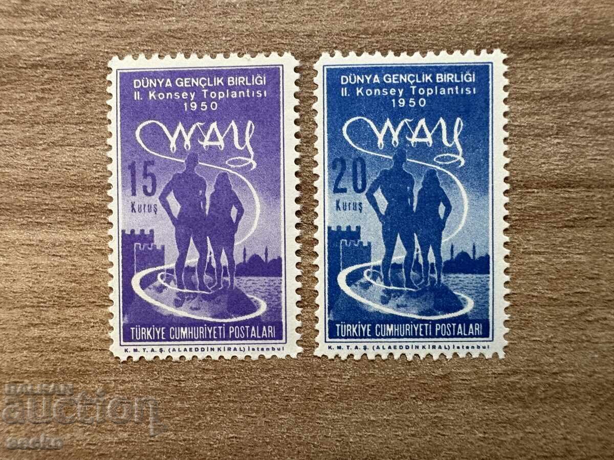 Τουρκία - Δεύτερη συνάντηση της Παγκόσμιας Ένωσης Νεολαίας (1950) MNH Τουρκία - Δεύτερη συνάντηση της Παγκόσμιας Ένωσης Νεολαίας (1950) MNH