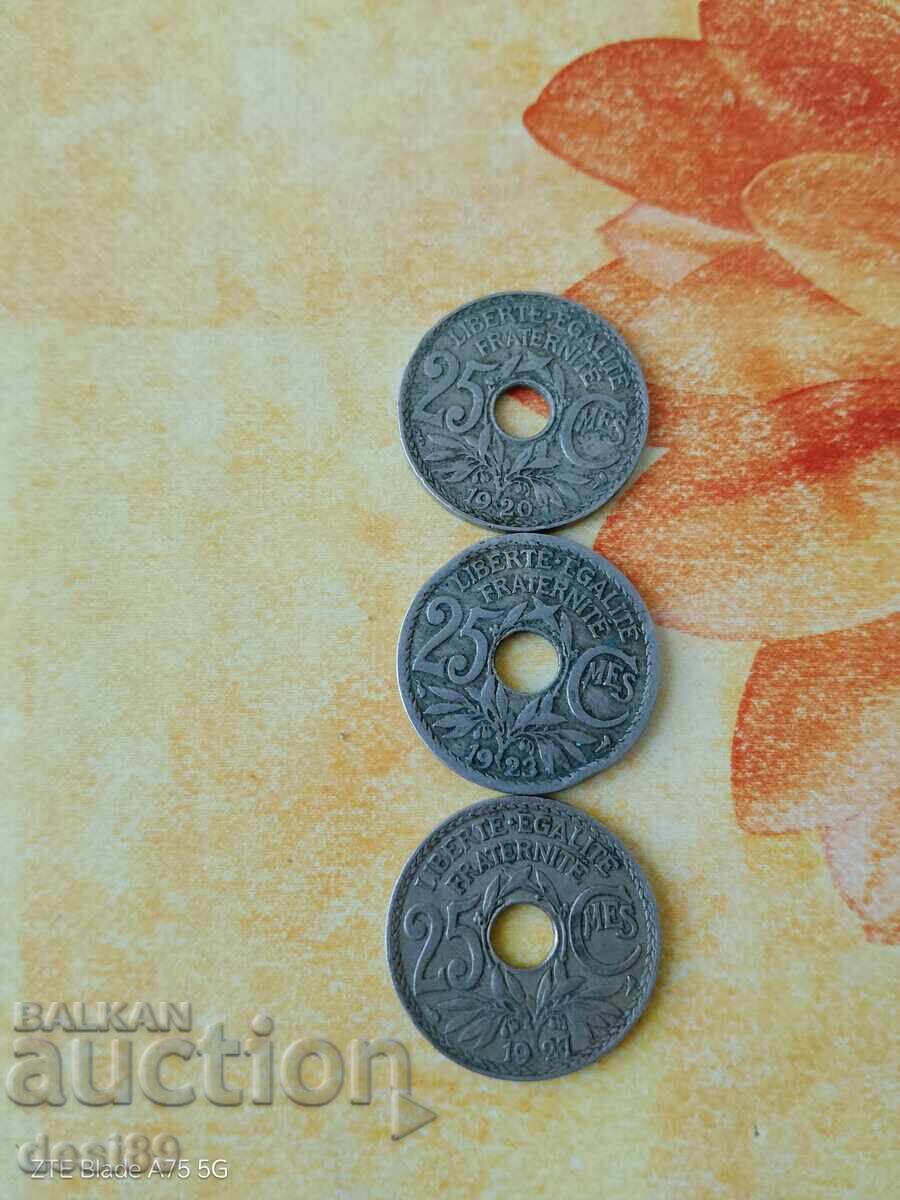 Auction  25 centimes - France