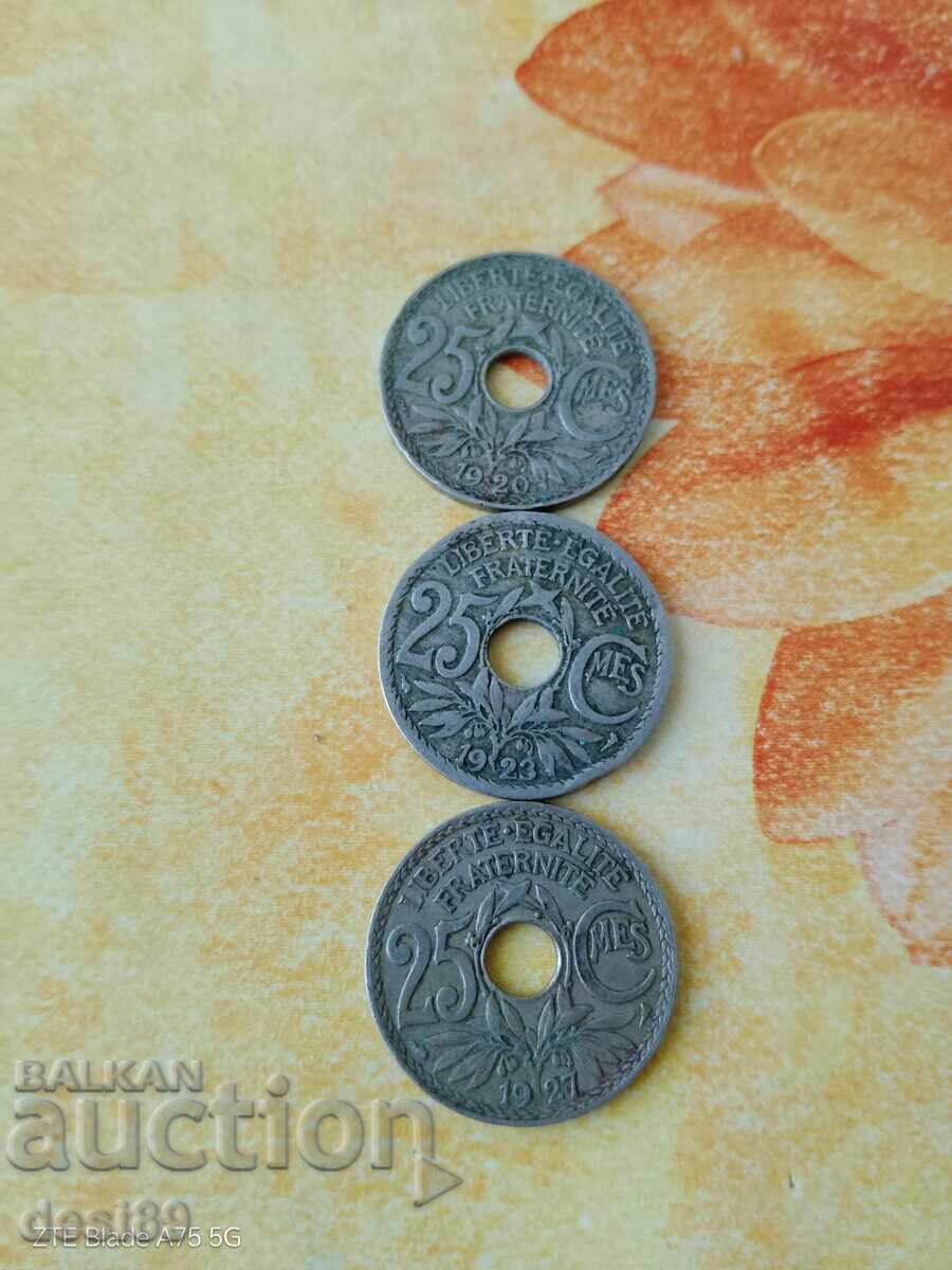 Delivery of 25 centimes - France