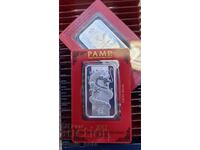 1 oz. PAMB - Silver Lunar Bar - Year of the Dragon 2012