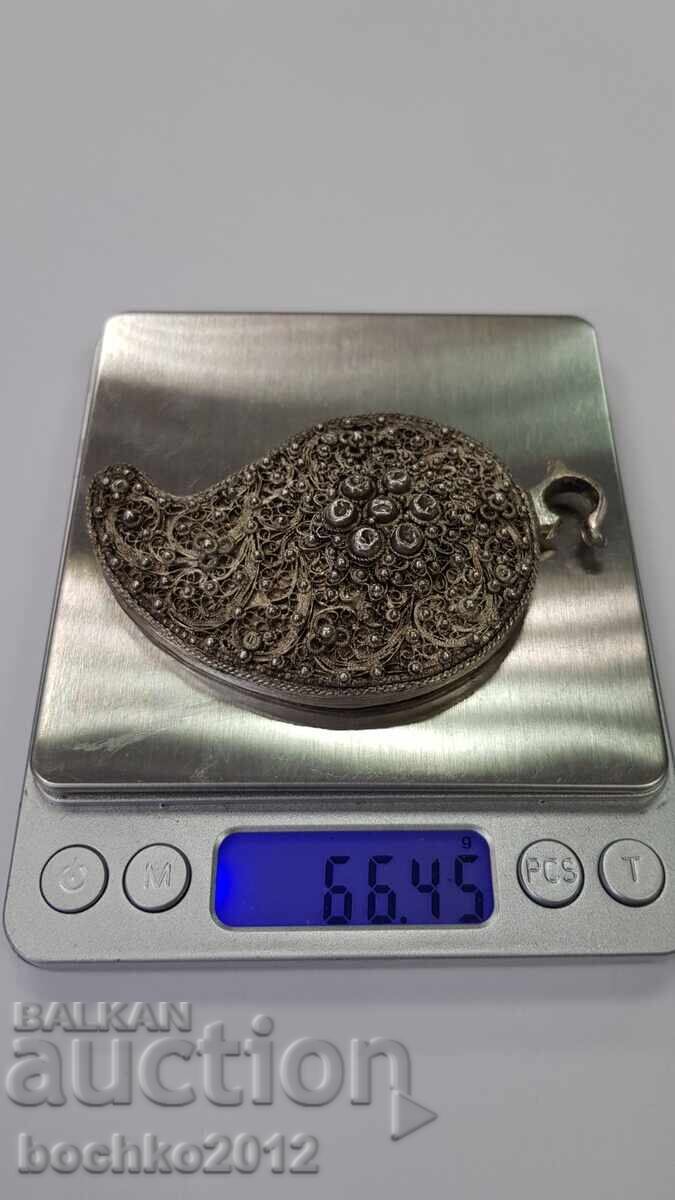 Jumătate de pafta din argint de înaltă calitate, filigran - secolul al XIX-lea - 5