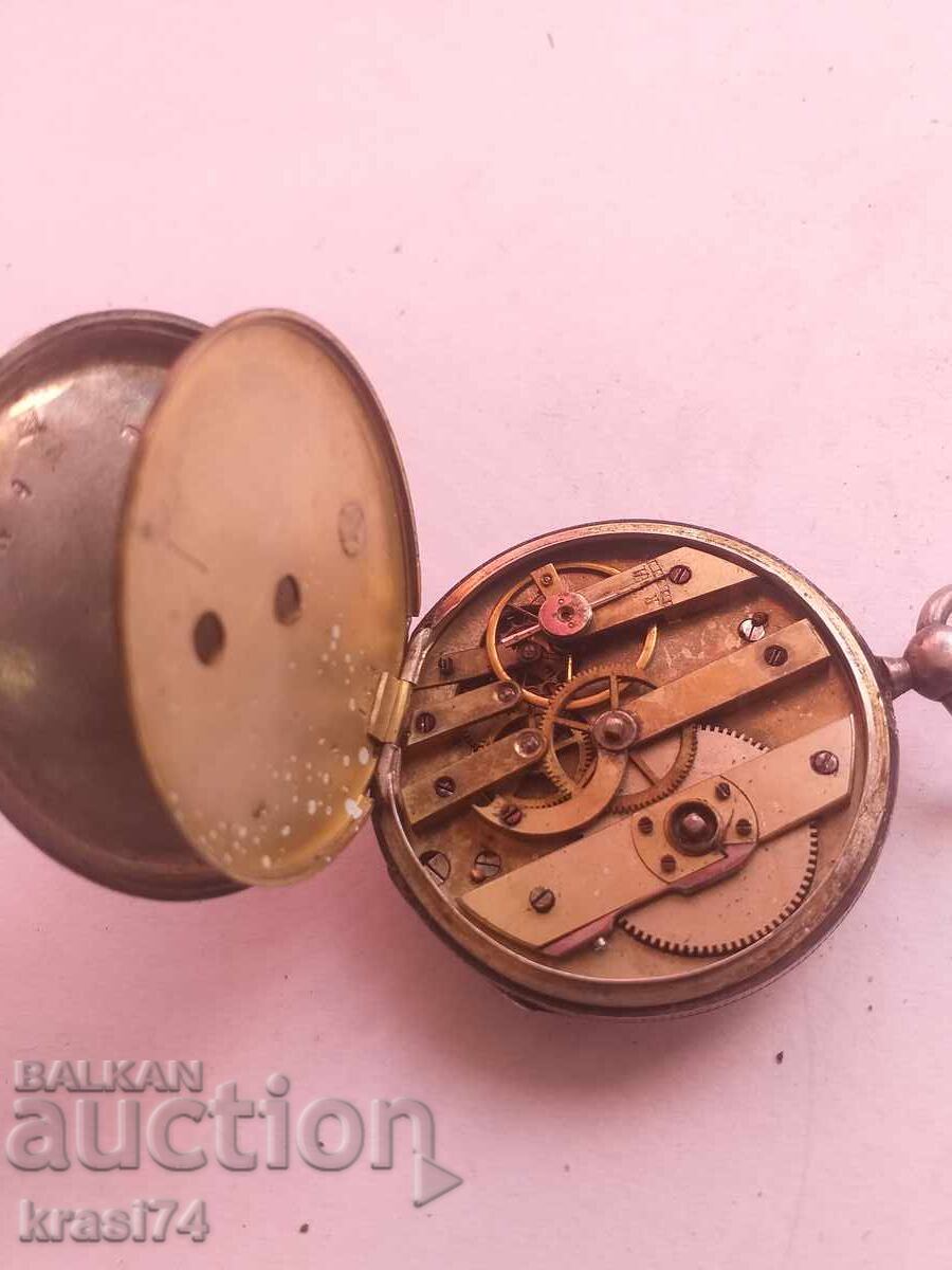 Ασημένιο ρολόι τσέπης με τιμή 45.00 BGN | € 23.01 Ασημένιο ρολόι τσέπης με τιμή 45.00 BGN | € 23.01