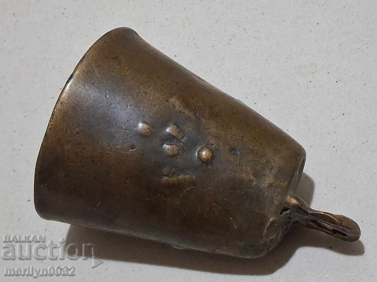 Old bronze cauldron, cotton, bell
