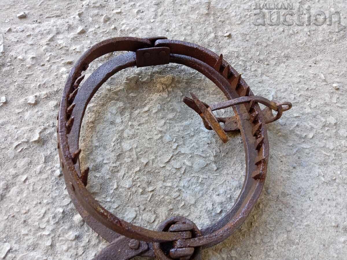 Antique Wrought Iron Wolf Trap - 5