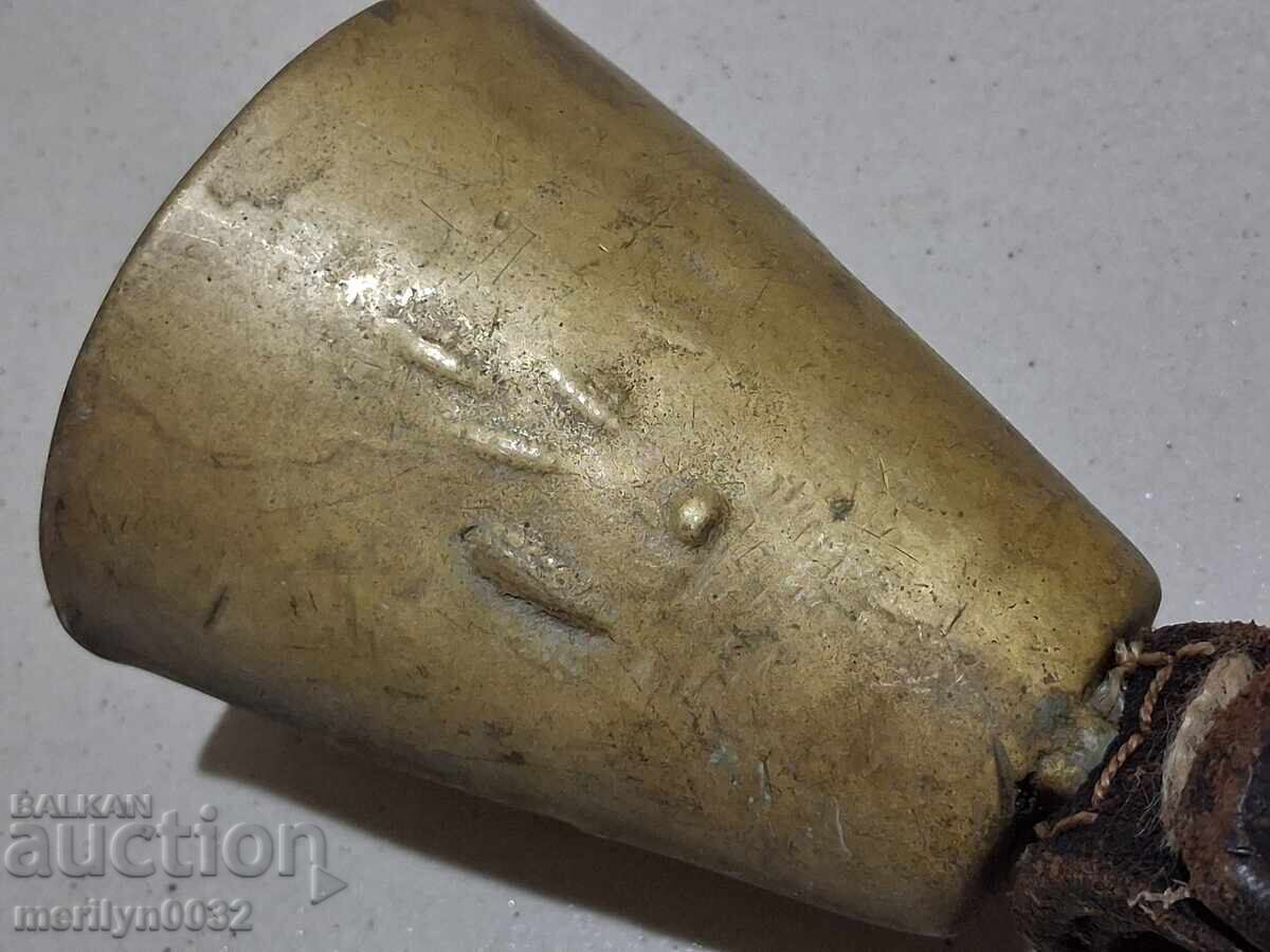 Old bronze cauldron with a strap, neck strap, clapper, bell with price 158.00 BGN | € 80.78