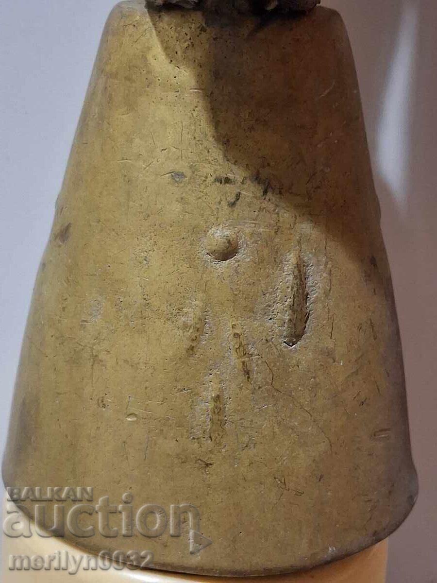 Delivery of Old bronze cauldron with a strap, neck strap, clapper, bell