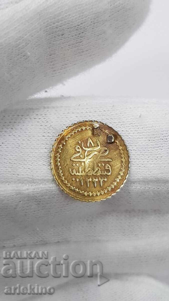 Old Turkish, Ottoman gold coin, 14 karat