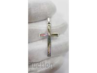 Красив сребърен кръст, кръстче със седеф Европа