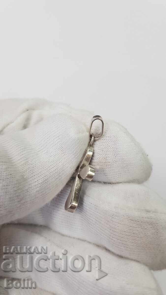 Ασημένιος συλλεκτικός σταυρός με μπλε σμάλτο Ευρώπη - 7