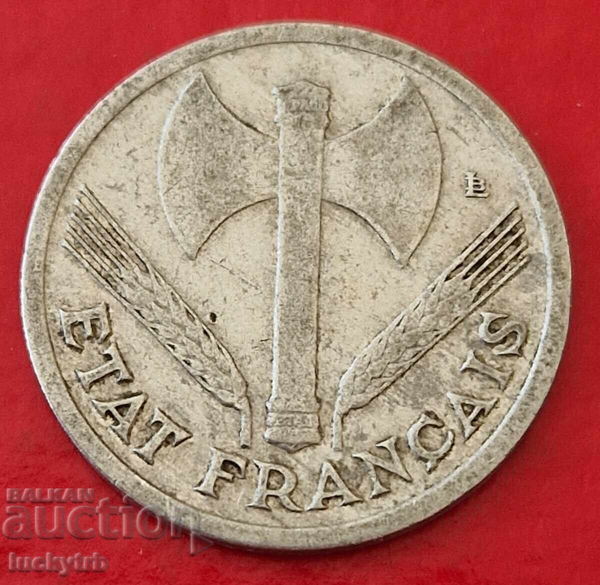 1 φράγκο 1944 - Γαλλία με τιμή 0.60 BGN | € 0.31