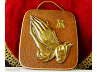 Bronze panel Praying Hands, A. Dürer