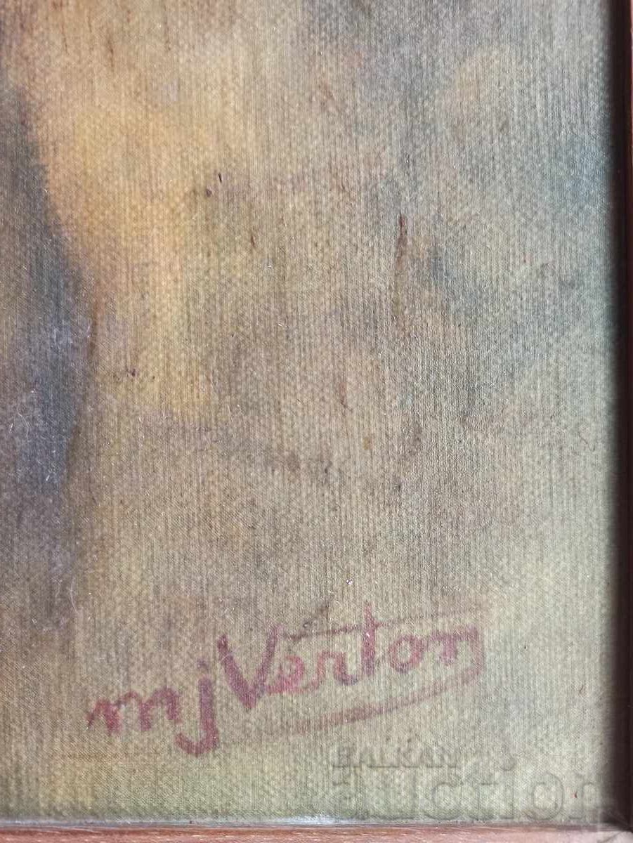 Original portrait of Queen Fabiola of Belgium with price 1750.00 BGN | € 894.76