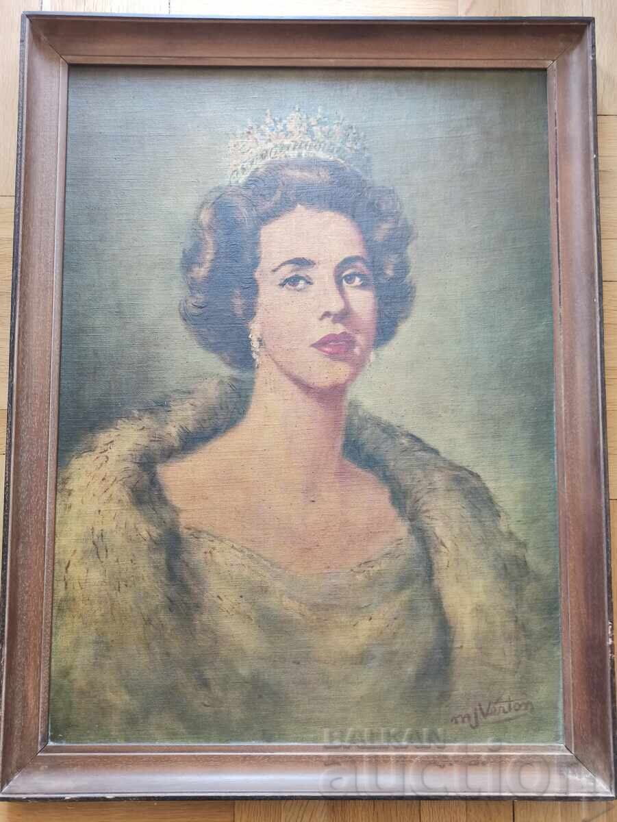 Delivery of Original portrait of Queen Fabiola of Belgium