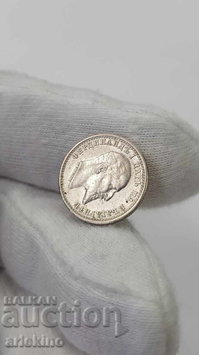 Auction Royal Silver Coin 50 Stotinki 1910, No Line! Auction Royal Silver Coin 50 Stotinki 1910, No Line!