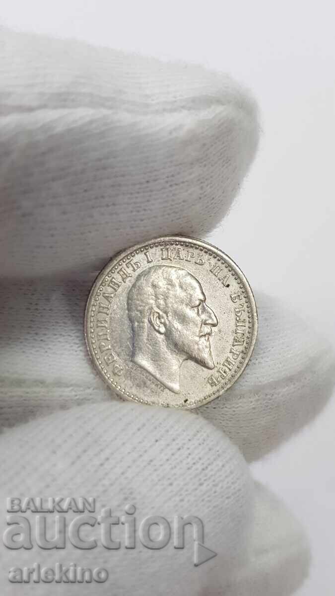 Royal Silver Coin 50 Stotinki 1910, No Line! - 5 Royal Silver Coin 50 Stotinki 1910, No Line! - 5