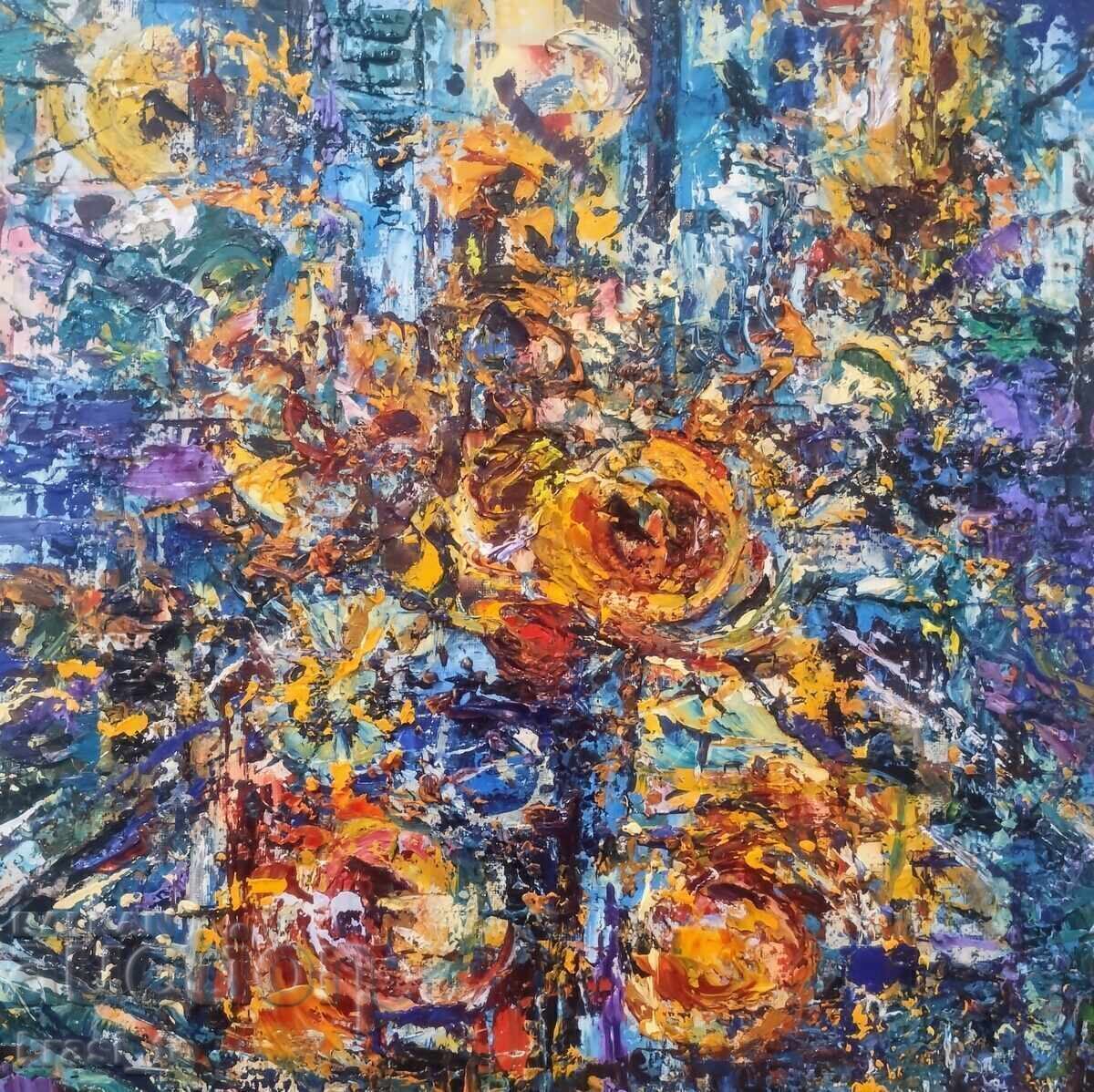 Φωτογραφία του συγγραφέα. Ελαιοχρωματισμοί σε καμβά. Φωτογραφία του συγγραφέα. Ελαιοχρωματισμοί σε καμβά.