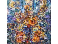 Φωτογραφία του συγγραφέα. Ελαιοχρωματισμοί σε καμβά.