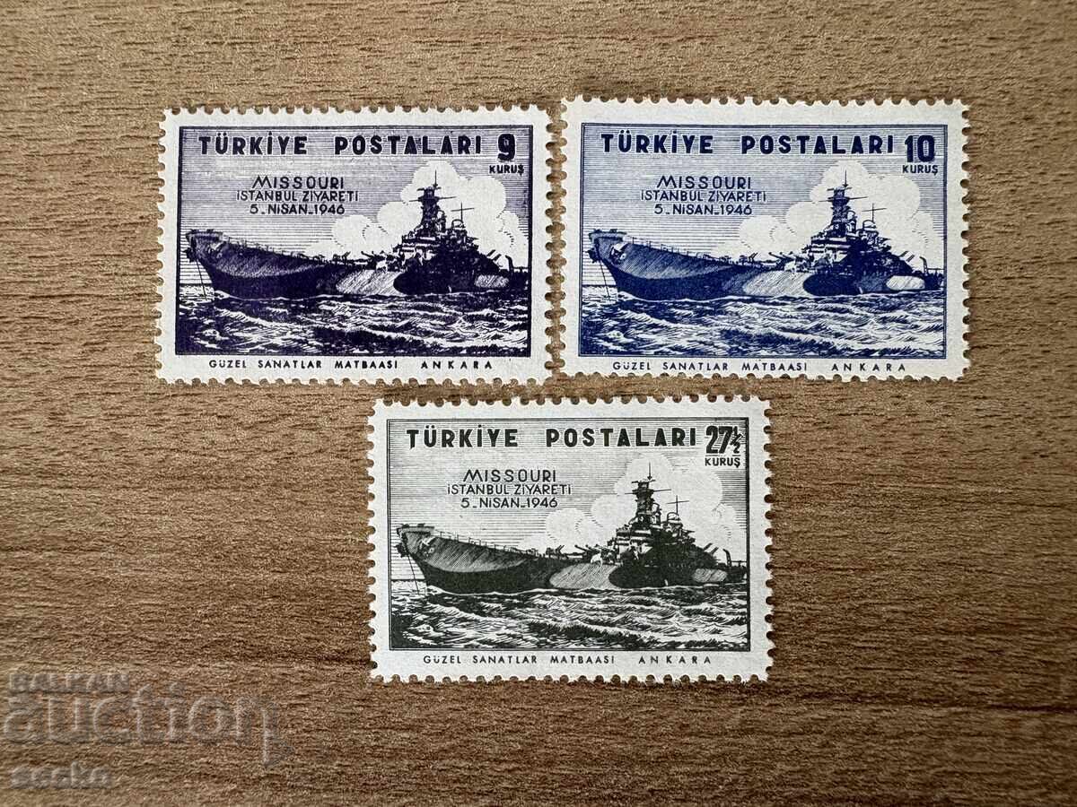 Turcia - Vizită la nava de război americană... (1946) MNH Turcia - Vizită la nava de război americană... (1946) MNH