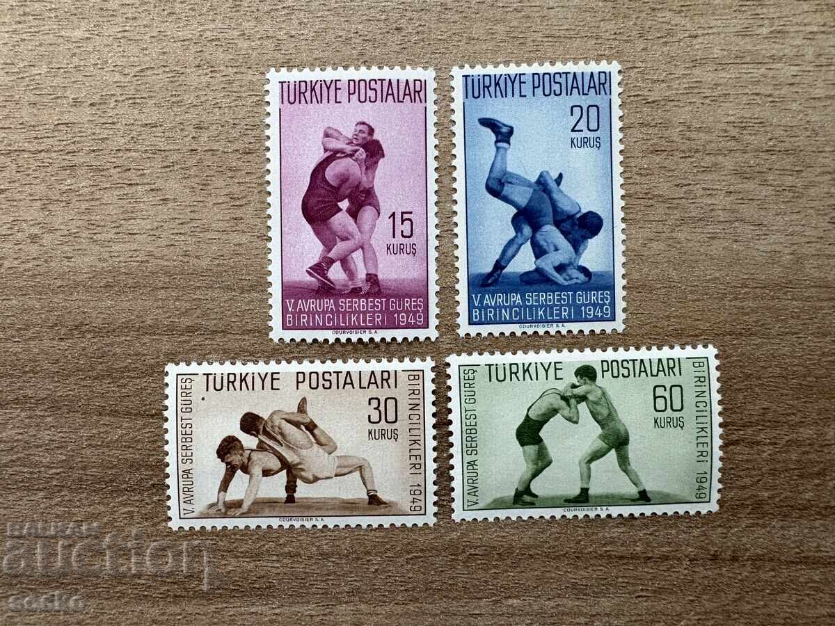 Τουρκία - 5ο Ευρωπαϊκό Πρωτάθλημα Πάλης (1949) MNH Τουρκία - 5ο Ευρωπαϊκό Πρωτάθλημα Πάλης (1949) MNH