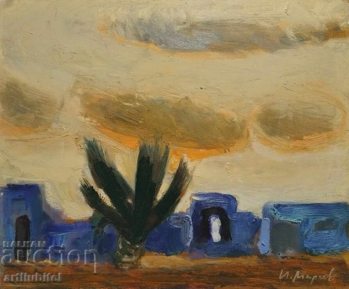 Ivaylo Mirchev, "Volcanic Island" oil paints, 57x65 cm with price 4100.00 BGN | € 2096.30