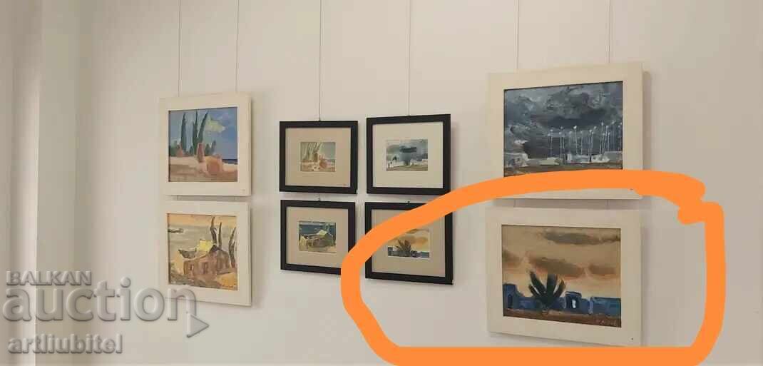 Auction  Ivaylo Mirchev, "Volcanic Island" oil paints, 57x65 cm