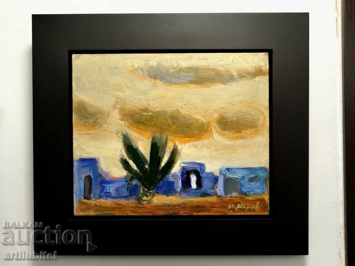 Ivaylo Mirchev, "Volcanic Island" oil paints, 57x65 cm