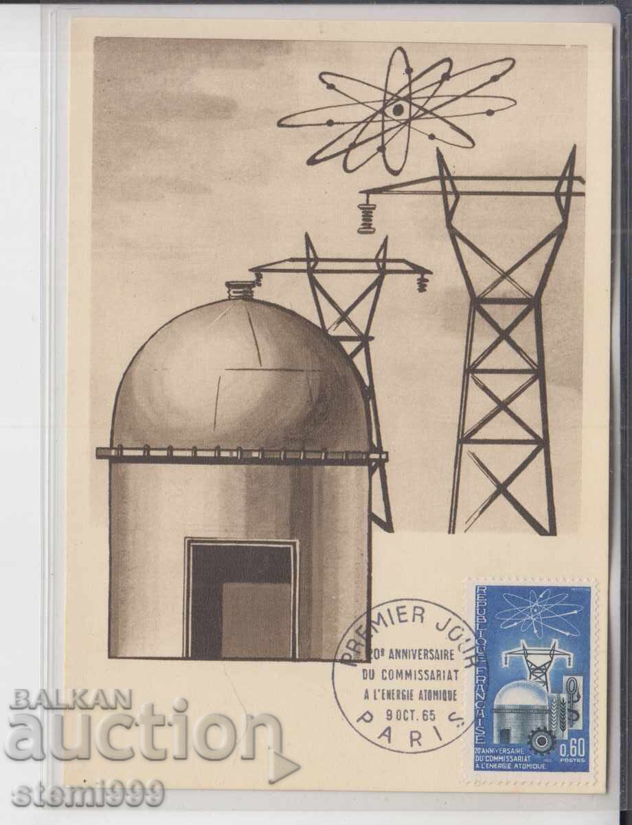 Carte poștală MAX FDC ENERGIE ATOMICĂ