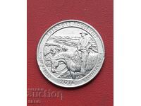 ΗΠΑ - 1/4 δολάριο 2016 D - Ντένβερ - Πολιτεία Βόρεια Ντακότα - Ρούσβελτ