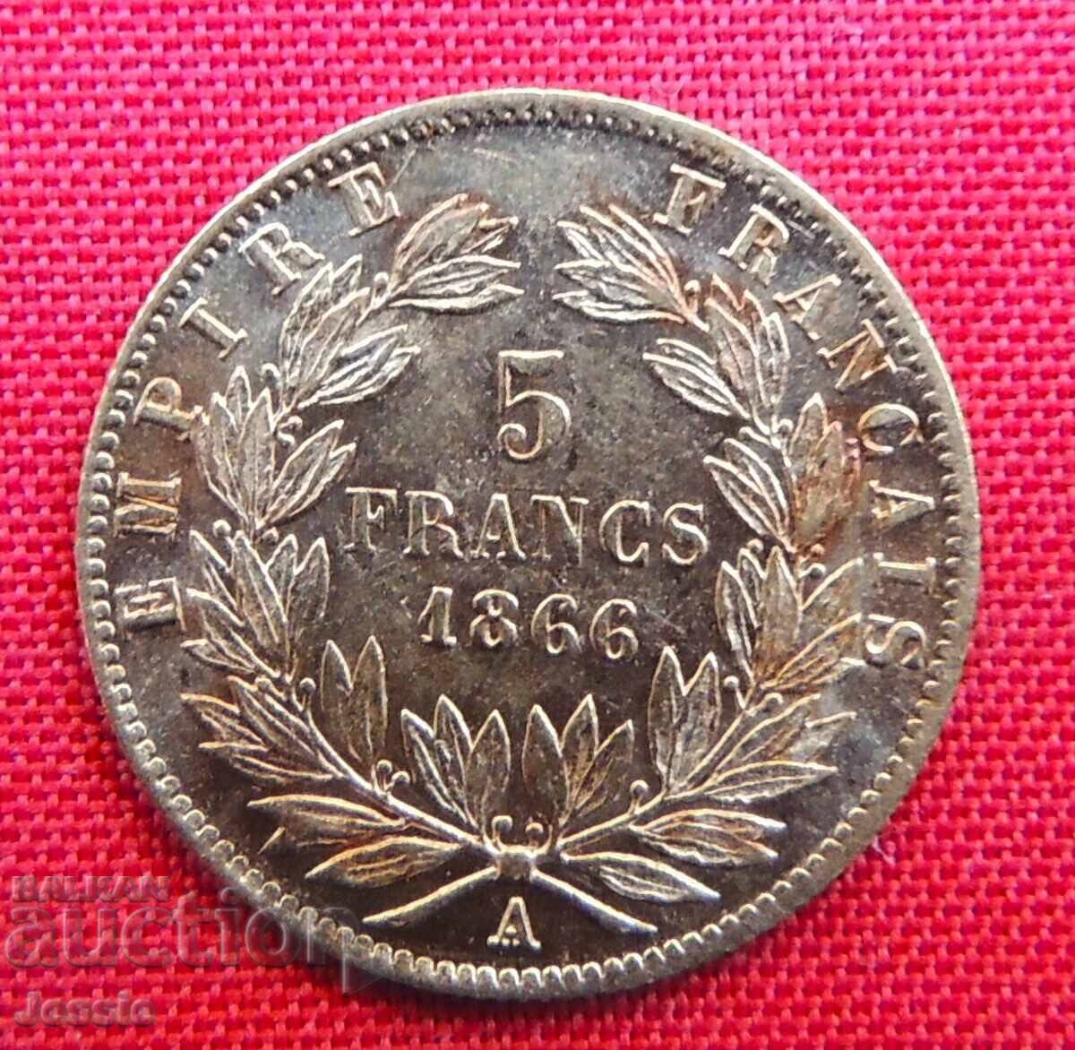 5 Francs 1866 A France (Gold) COMPARE